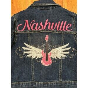 Embroidered Nashville, jean jacket 5T